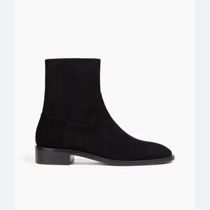 Stuart Weitzman Kye Black Suede Ankle sock booties